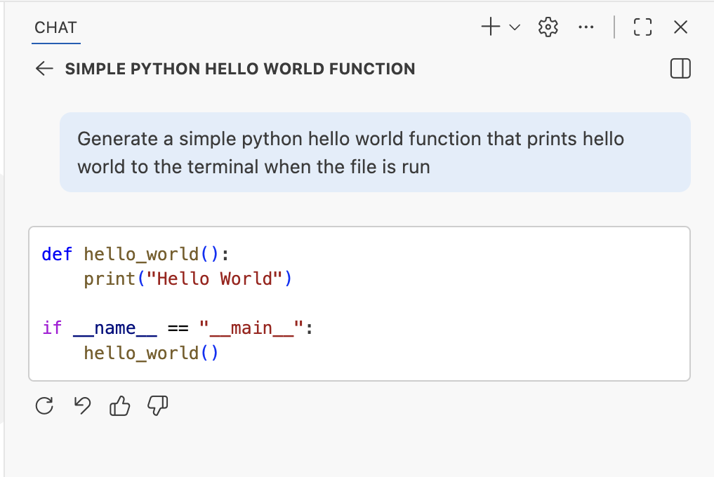 Code generation with LLM example