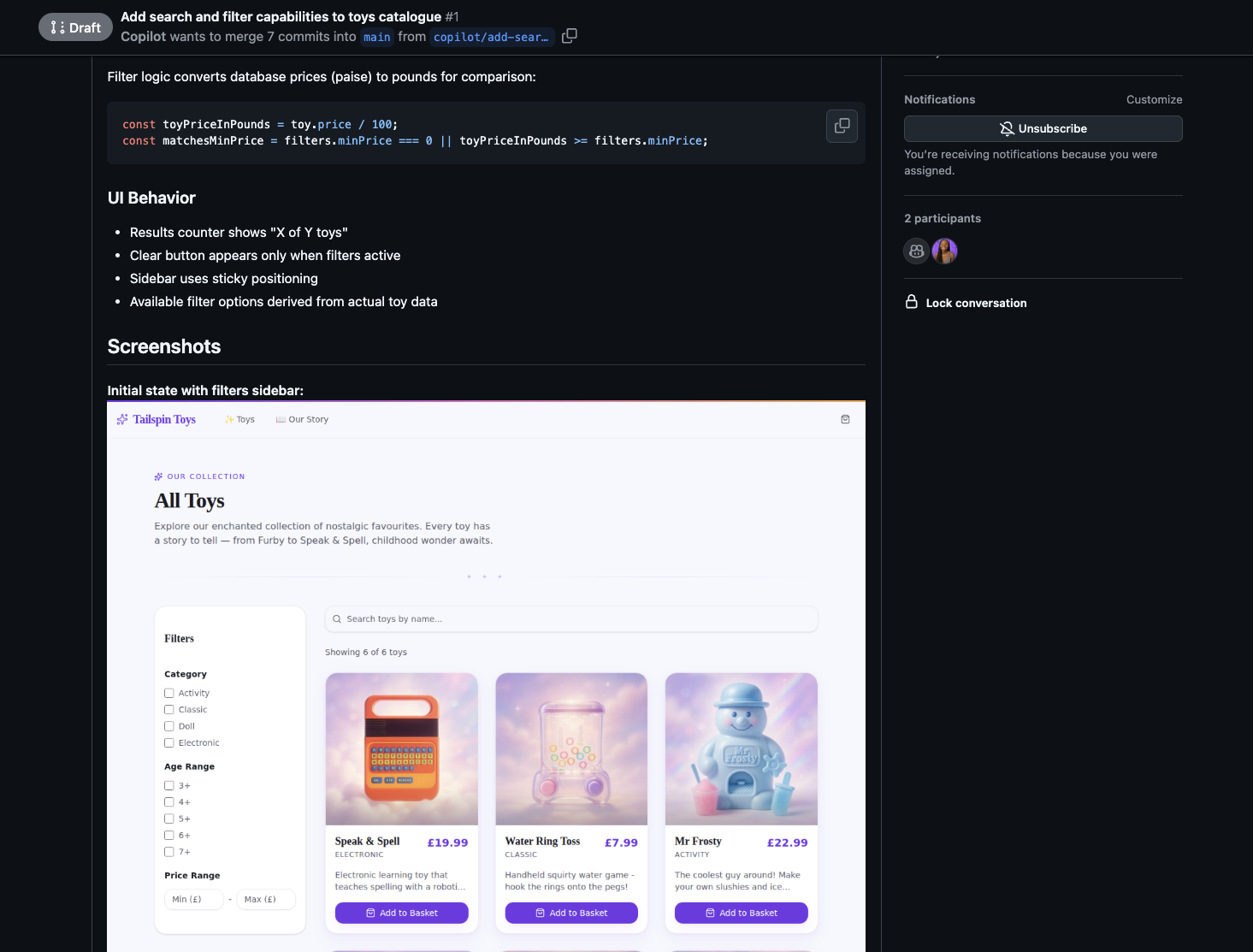 Playwright functionality test screenshot